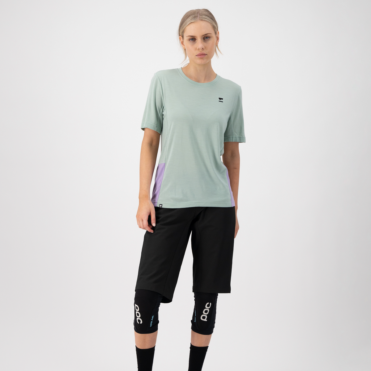 Mons Royale (Sample) - Women's Tarn Merino Shift Tee - Glacier/Lupin
