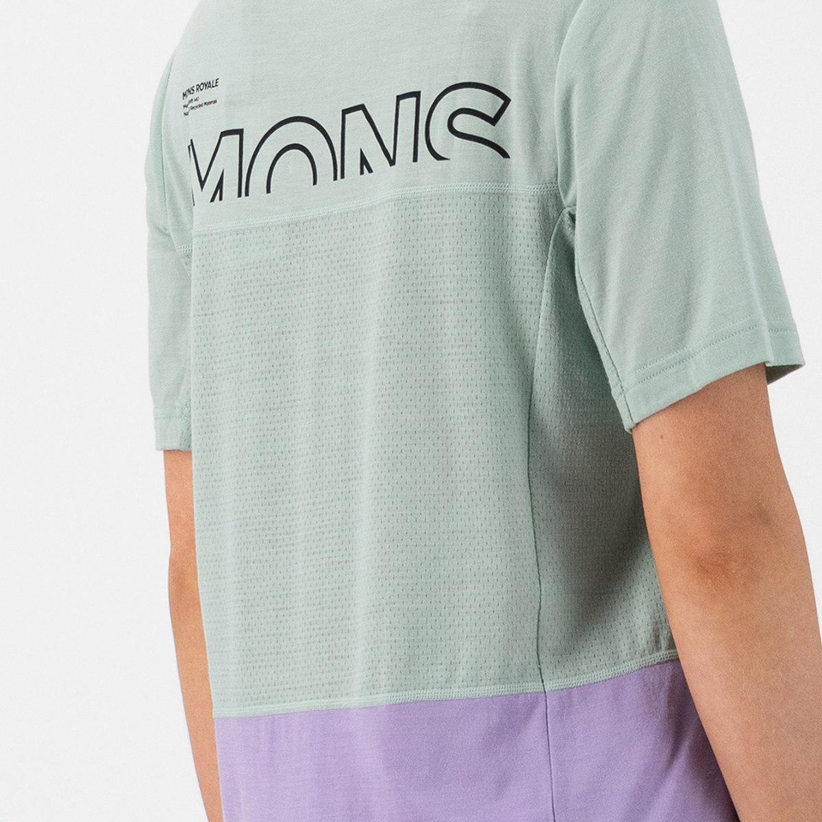 Mons Royale (Sample) - Women's Tarn Merino Shift Tee - Glacier/Lupin