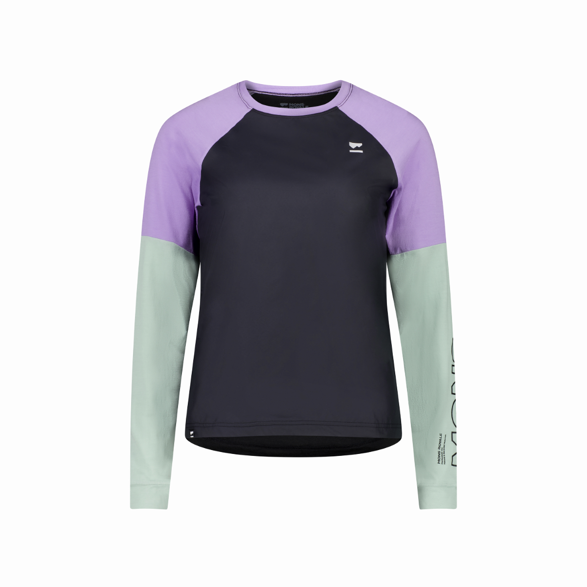 Mons Royale (Sample) - Women's Tarn Merino Shift Wind Jersey - Glacier/Lupin/Black