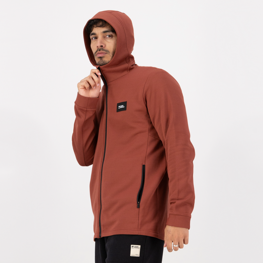 Mons Royale (Sample) - Men's Arcadia Merino Fleece Hoody - Sienna - Futureproof.life