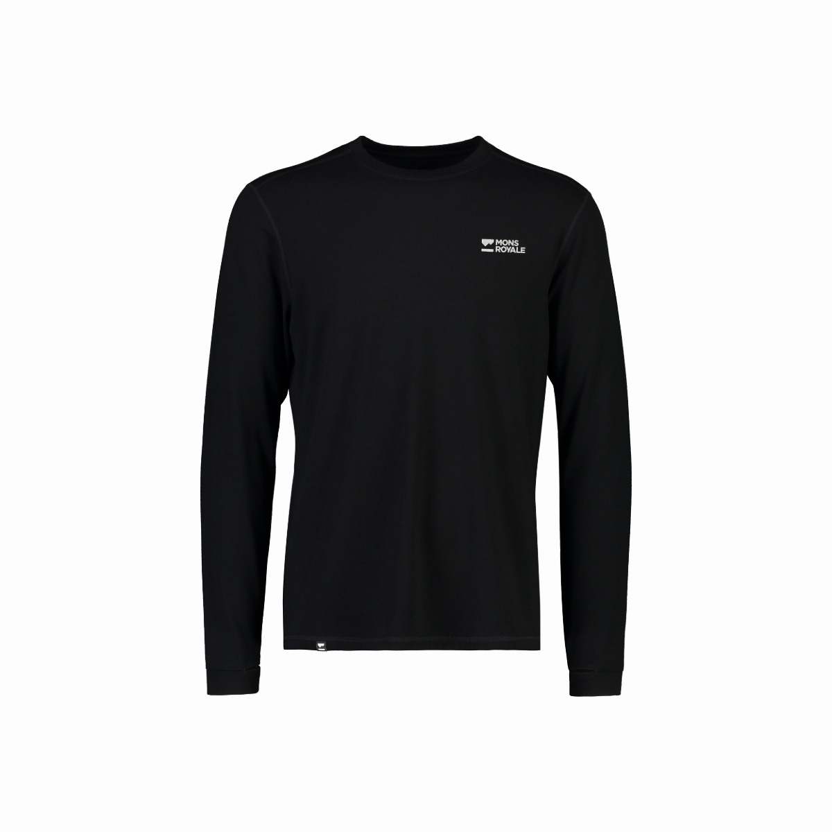 Mons Royale - Men's Cascade Merino Base Layer Long Sleeve - Black