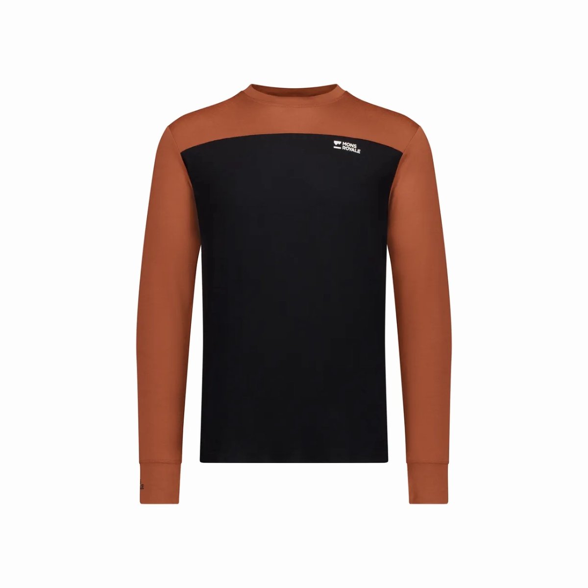 Mons Royale - Men's Yotei Merino Long Sleeve - Sienna/Black