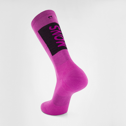 Mons Royale - Unisex Atlas Merino Snow Sock - Purple Bolt