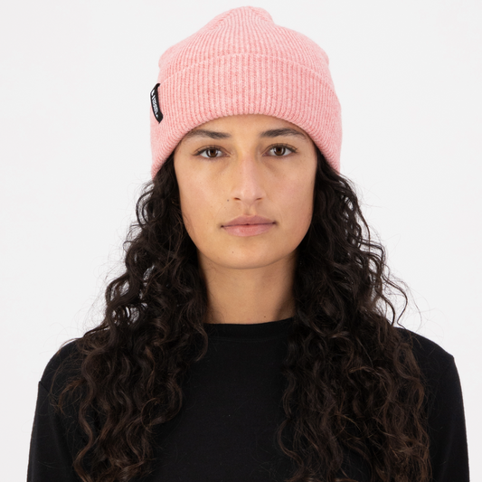 Mons Royale - Unisex Chunky Logger Merino Beanie - Winter Rose