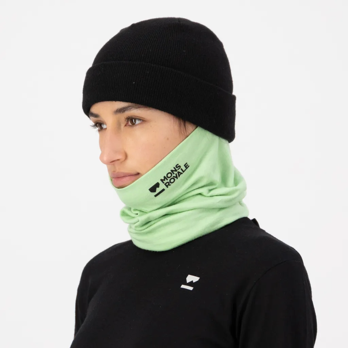 Mons Royale - Unisex Double Up Merino Neckwarmer - Matcha