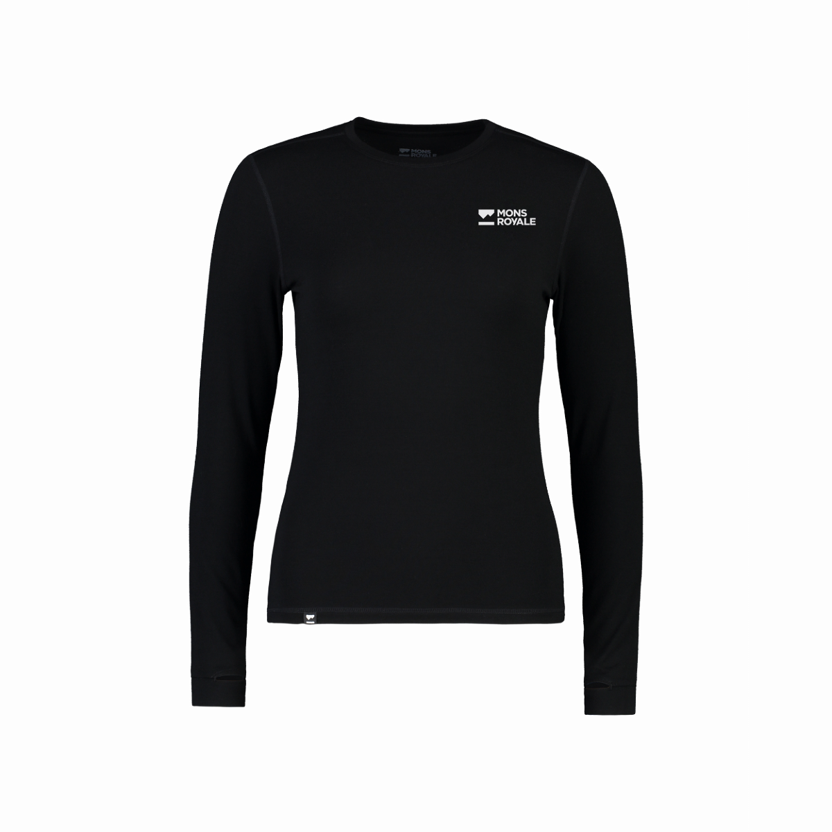 Mons Royale - Women's Cascade Merino Base Layer Long Sleeve - Black
