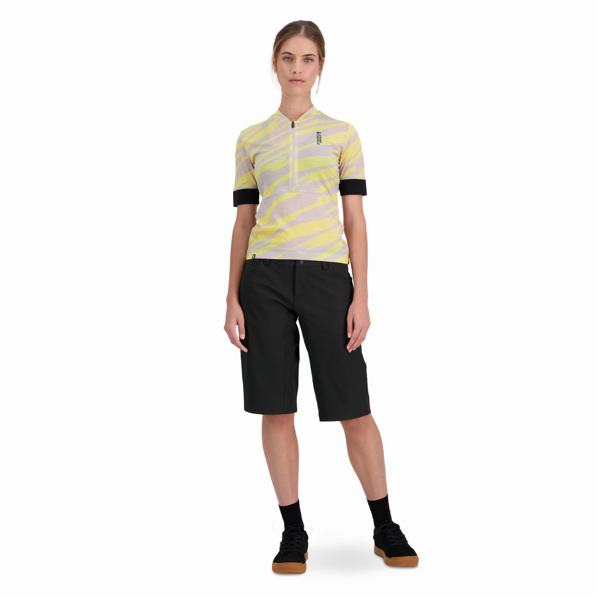 Mons Royale (Sample) - Women's Cadence Half Zip - Limelight Camo