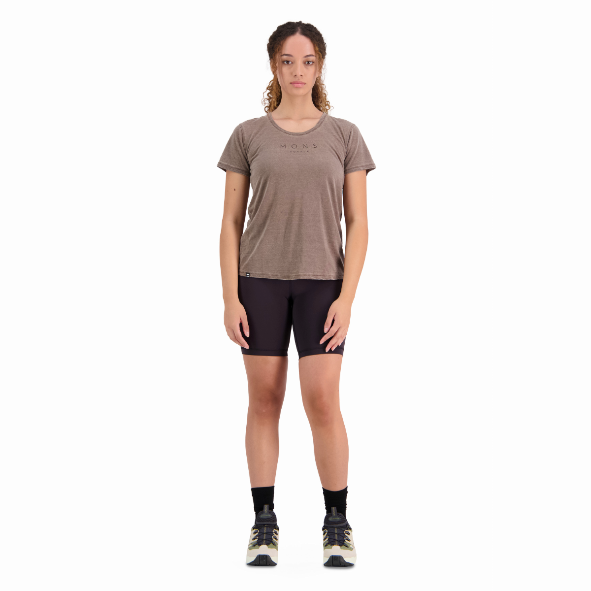 Mons Royale (Sample) - Women's Zephyr Merino Cool Tee - Walnut