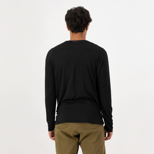Mons Royale (Sample) - Men's Diversion Merino Bike Jersey Long Sleeve - Black - Futureproof.life