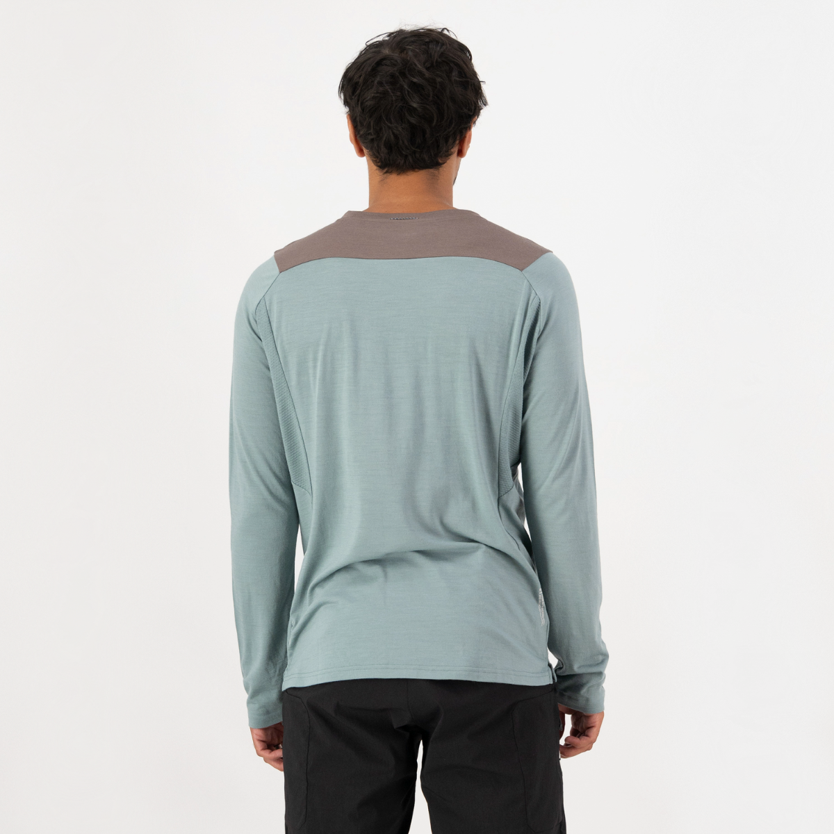 Mons Royale - Men's Diversion Merino Bike Jersey Long Sleeve - Desert Sage/Iron
