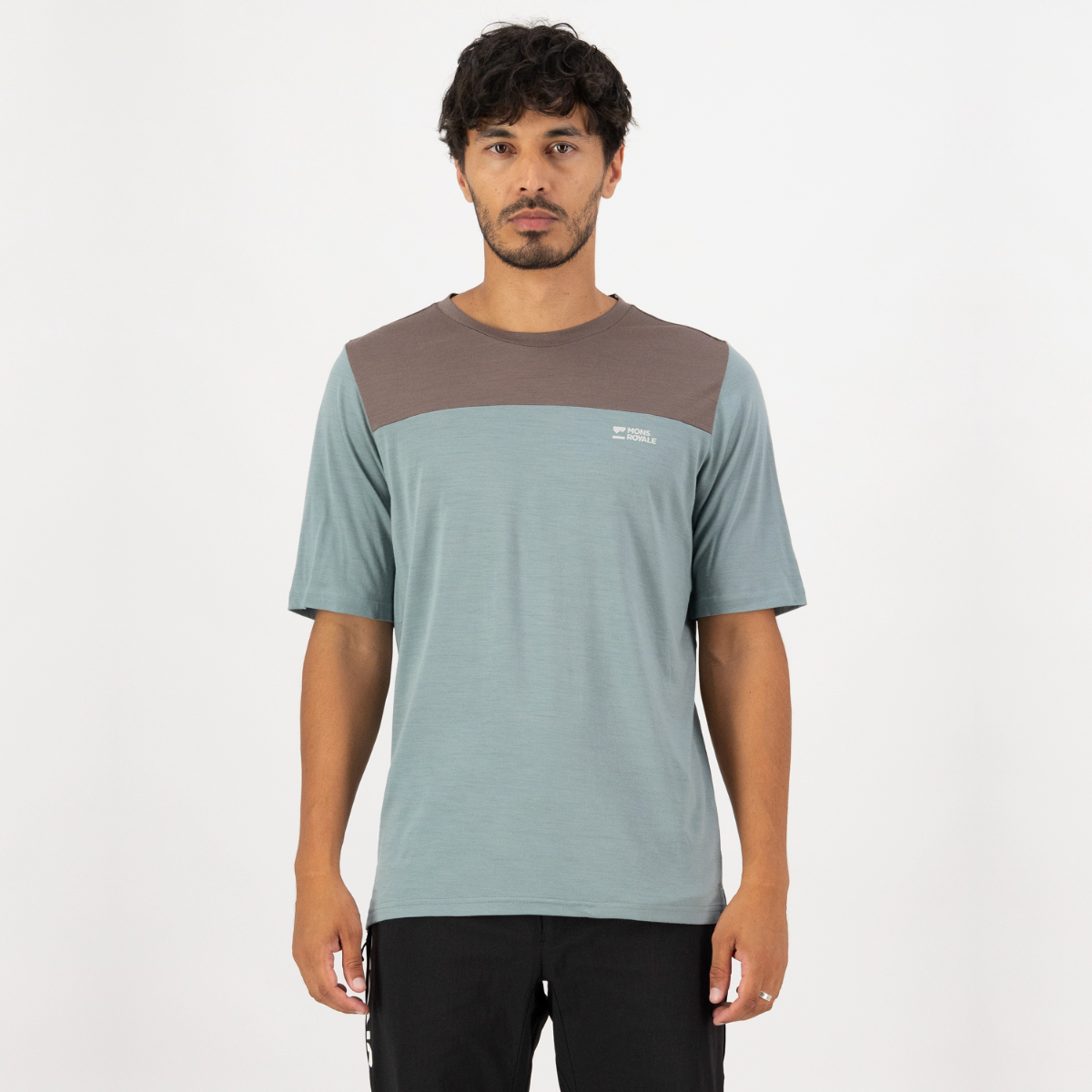 Mons Royale - Men's Diversion Merino Bike Jersey Short Sleeve - Desert Sage/Iron