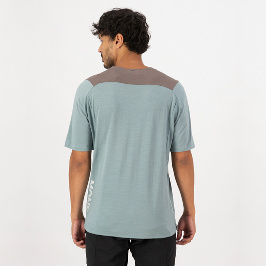 Mons Royale - Men's Diversion Merino Bike Jersey Short Sleeve - Desert Sage/Iron
