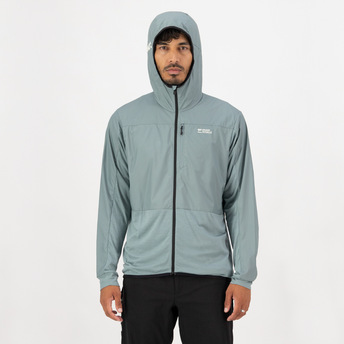 Mons Royale (Sample) - Men's Diversion Merino Wind Jacket - Desert Sage