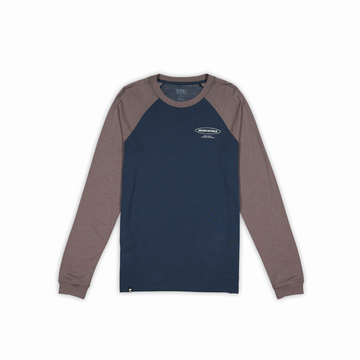 Mons Royale - Men's Icon Merino Raglan Long Sleeve - Midnight/Iron