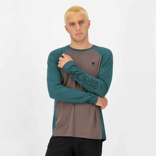 Mons Royale - Men's Tarn Merino Long Sleeve - Iron/Abyss