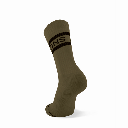 Mons Royale - Unisex Signature Merino Crew Sock - Dark Olive