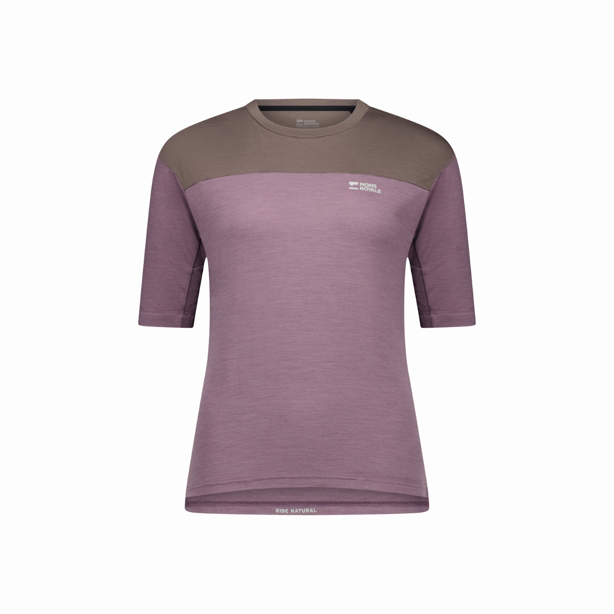 Mons Royale - Women's Diversion Merino Bike Jersey Short Sleeve - Mauve/Iron