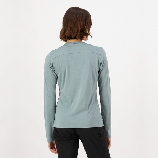 Mons Royale - Women's Diversion Merino Bike Jersey Long Sleeve - Dew/Desert Sage