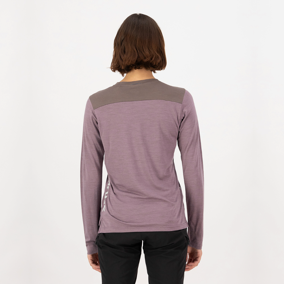 Mons Royale (Sample) - Women's Diversion Merino Long Sleeve Jersey - Mauve/Iron