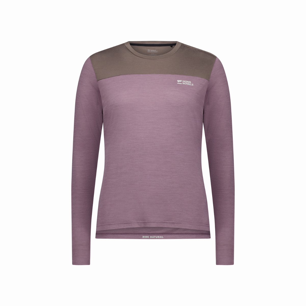 Mons Royale (Sample) - Women's Diversion Merino Long Sleeve Jersey - Mauve/Iron
