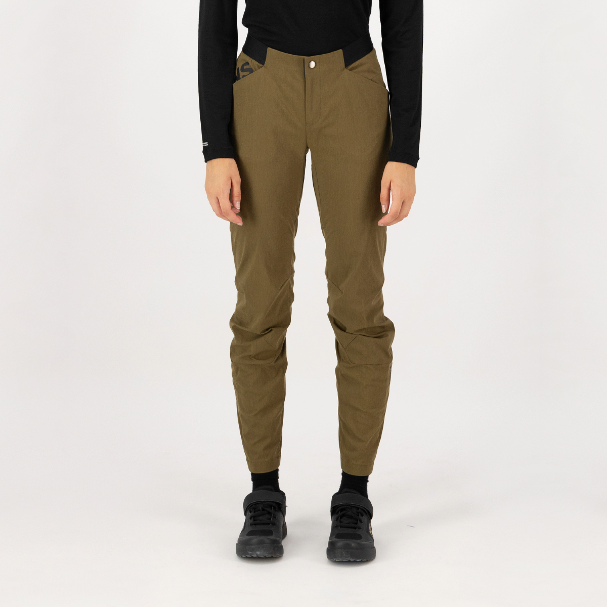Mons Royale - Women's Diversion Merino Trail Pants - Dark Olive