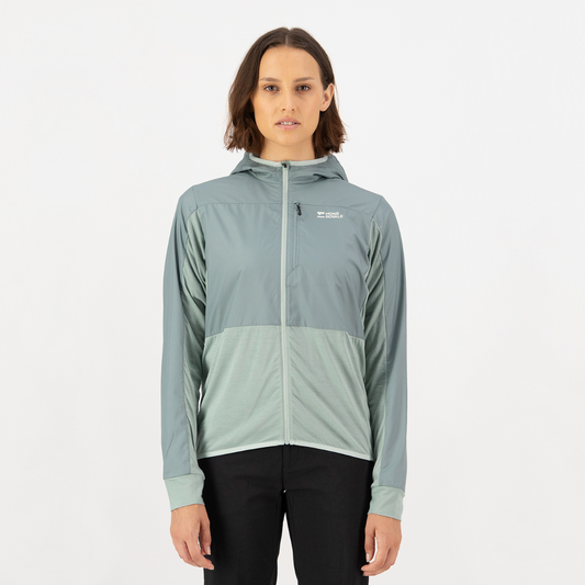 Mons Royale - Women's Diversion Merino Wind Jacket - Dew/Desert Sage