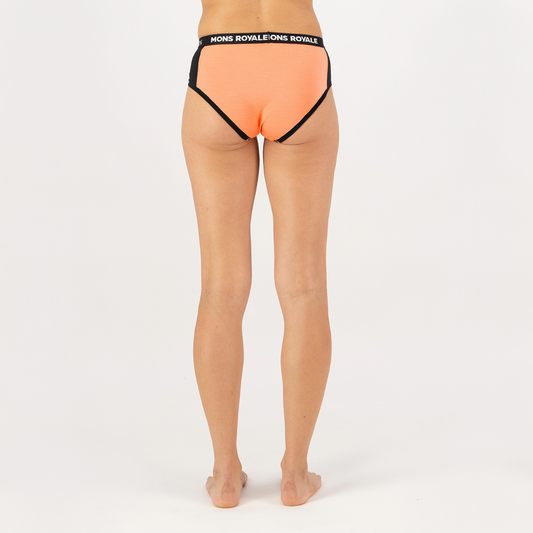 Mons Royale - Women's Sylvia Merino Boyleg - Punch/Black