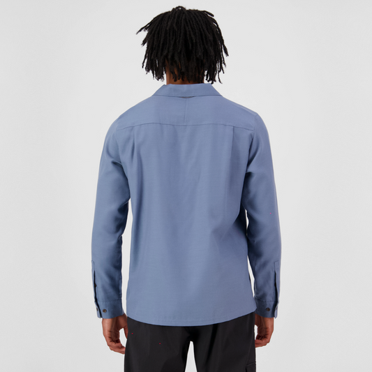 Mons Royale (Sample) - Men's AT Merino Long Sleeve Shirt - Horizon Blue