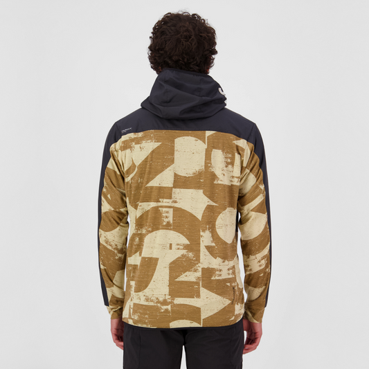 Mons Royale (Sample) - Men's Diversion Merino Wind Jacket - MR Grunge/Black - Futureproof.life