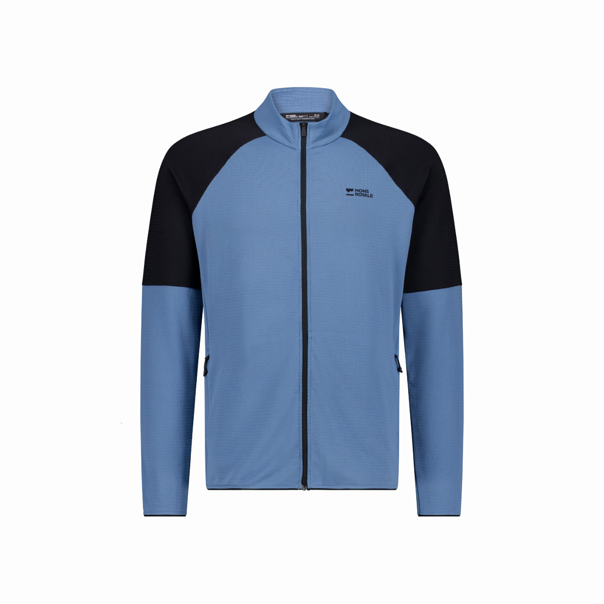 Mons Royale (Sample) - Men's Quad Merino Fleece Jacket - Horizon Blue/Black
