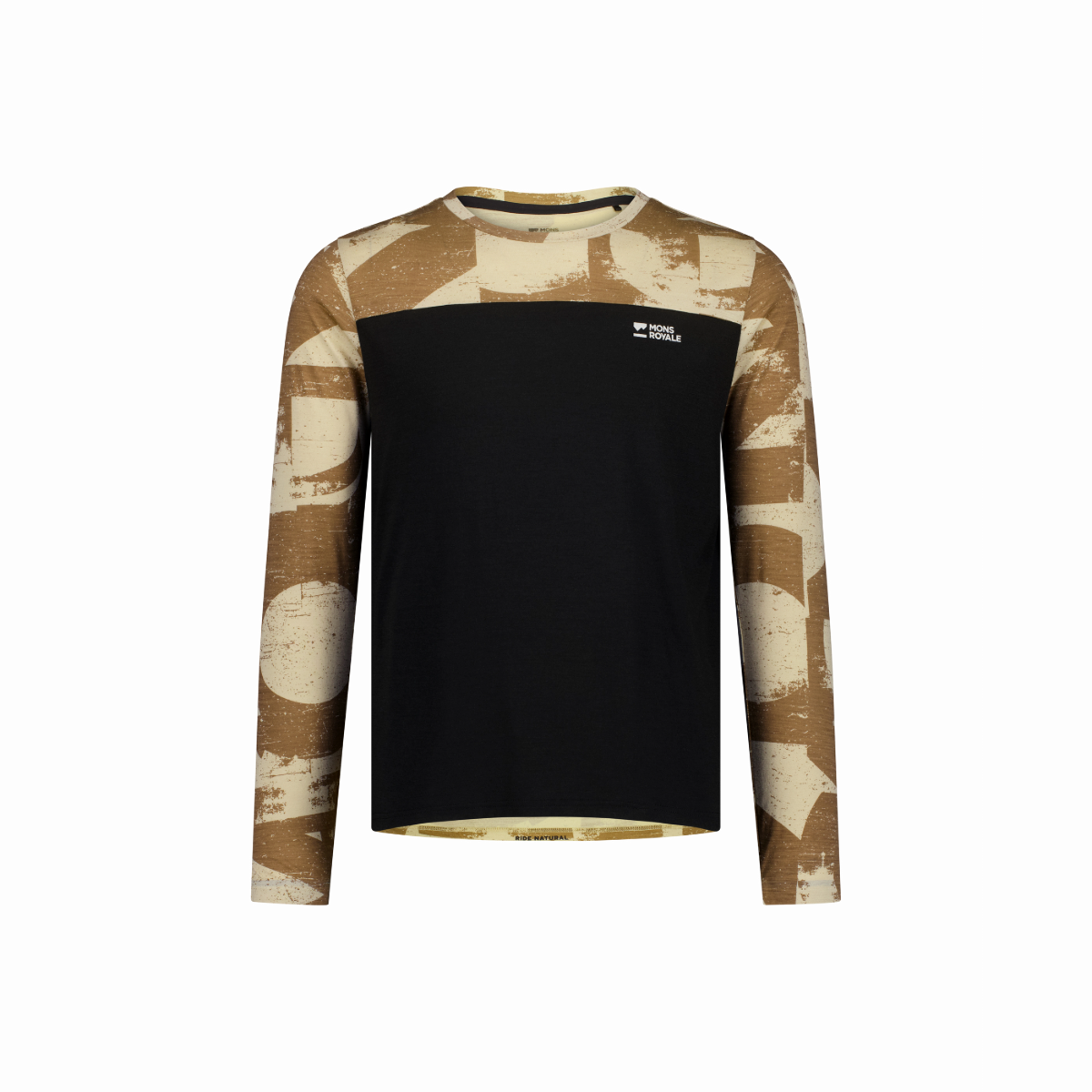 Mons Royale (Sample) - Men's Diversion Merino Bike Jersey Long Sleeve - MR Grunge/Black - Futureproof.life