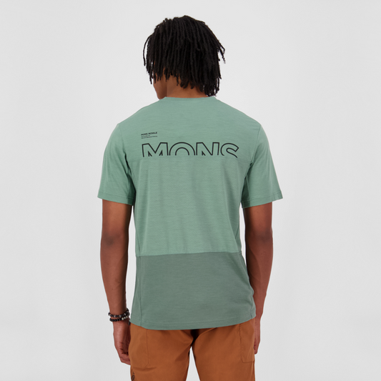 Mons Royale (Sample) - Men's Tarn Merino T-Shirt - Thyme/Cypress - Futureproof.life