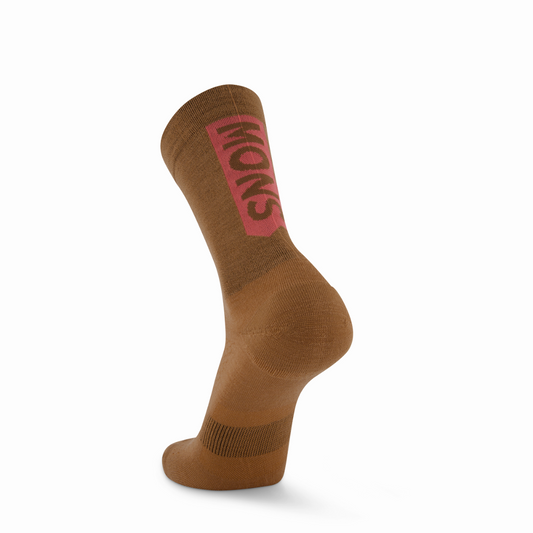 Mons Royale (Sample) - Unisex Atlas Merino Crew Sock - Toffee - Futureproof.life