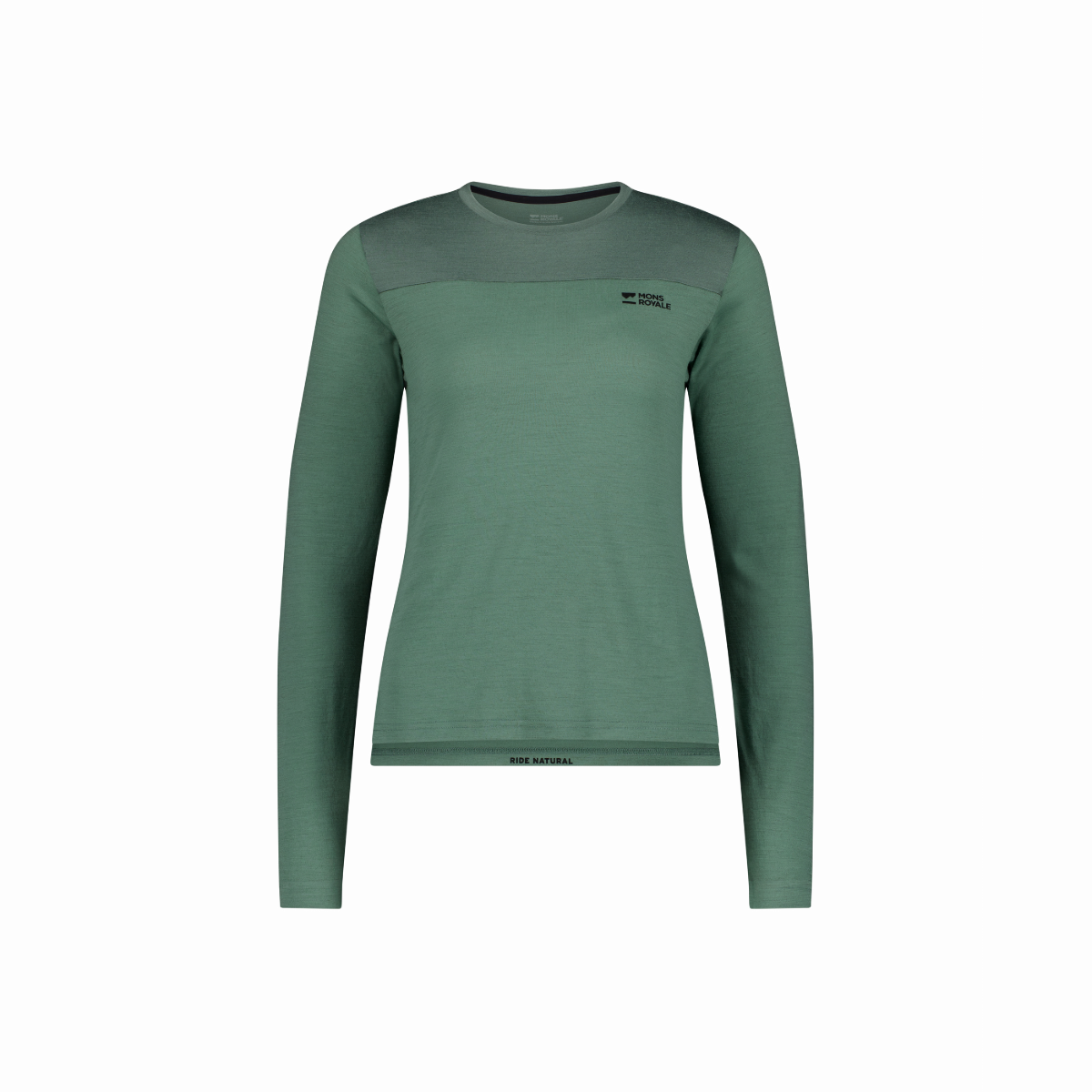 Mons Royale (Sample) - Women's Diversion Merino Bike Jersey Long Sleeve - Thyme/Cypress