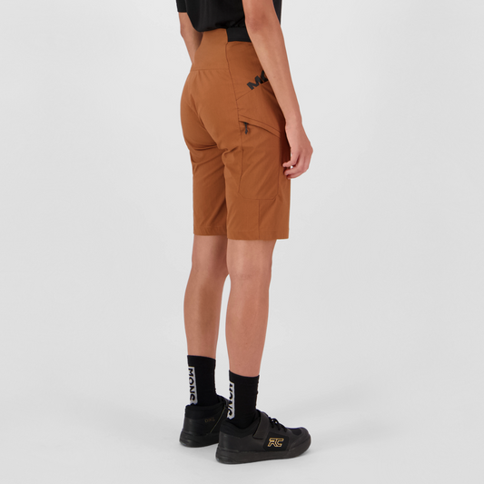 Mons Royale (Sample) - Women's Diversion Merino Trail Shorts - Caramel - Futureproof.life