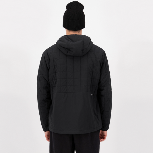 Mons Royale - Men's Canyon Merino Insulated Hooded Jacket - Black - Futureproof.life