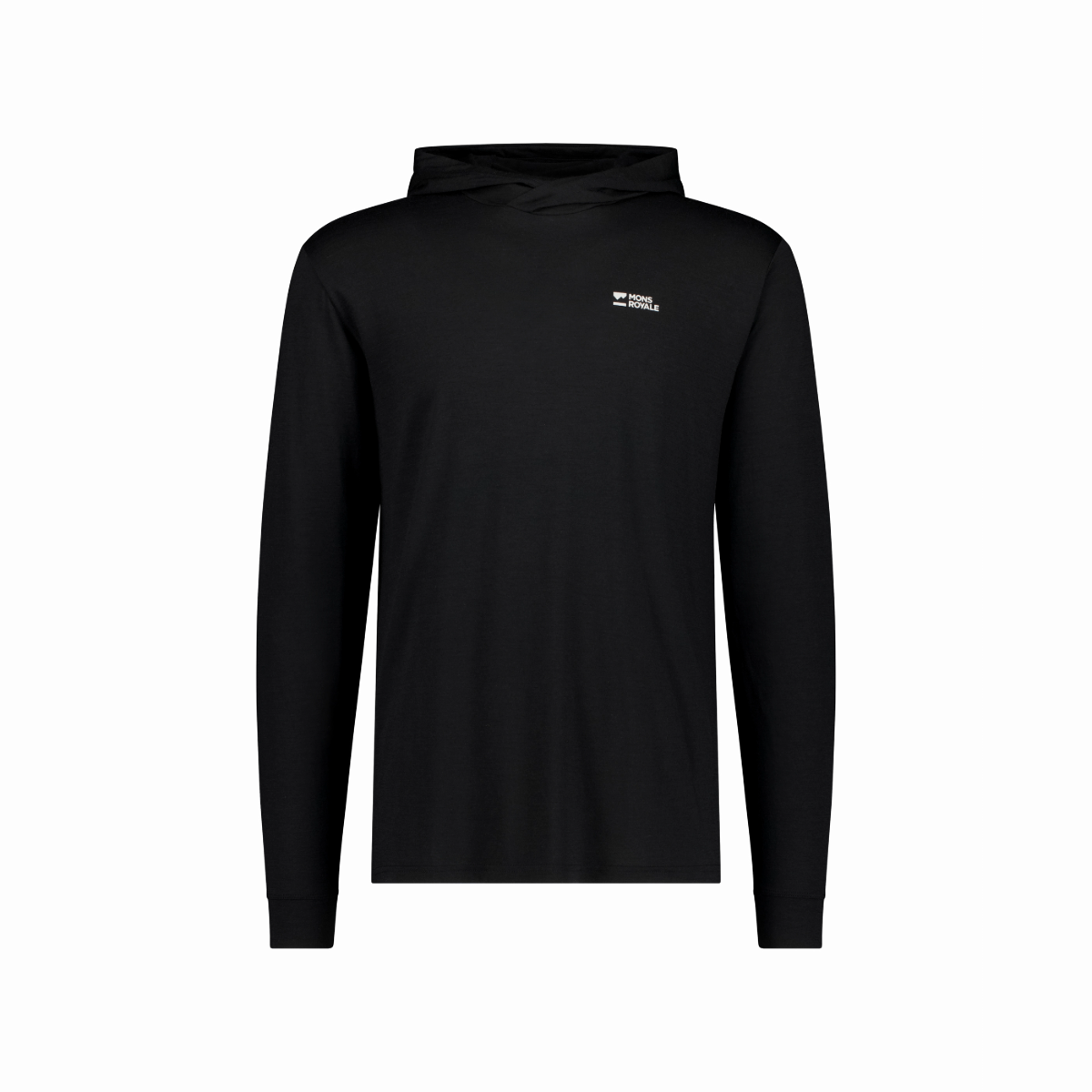 Mons Royale (Sample) - Men's Pivot Merino Long Sleeve Hood - Black - Futureproof.life