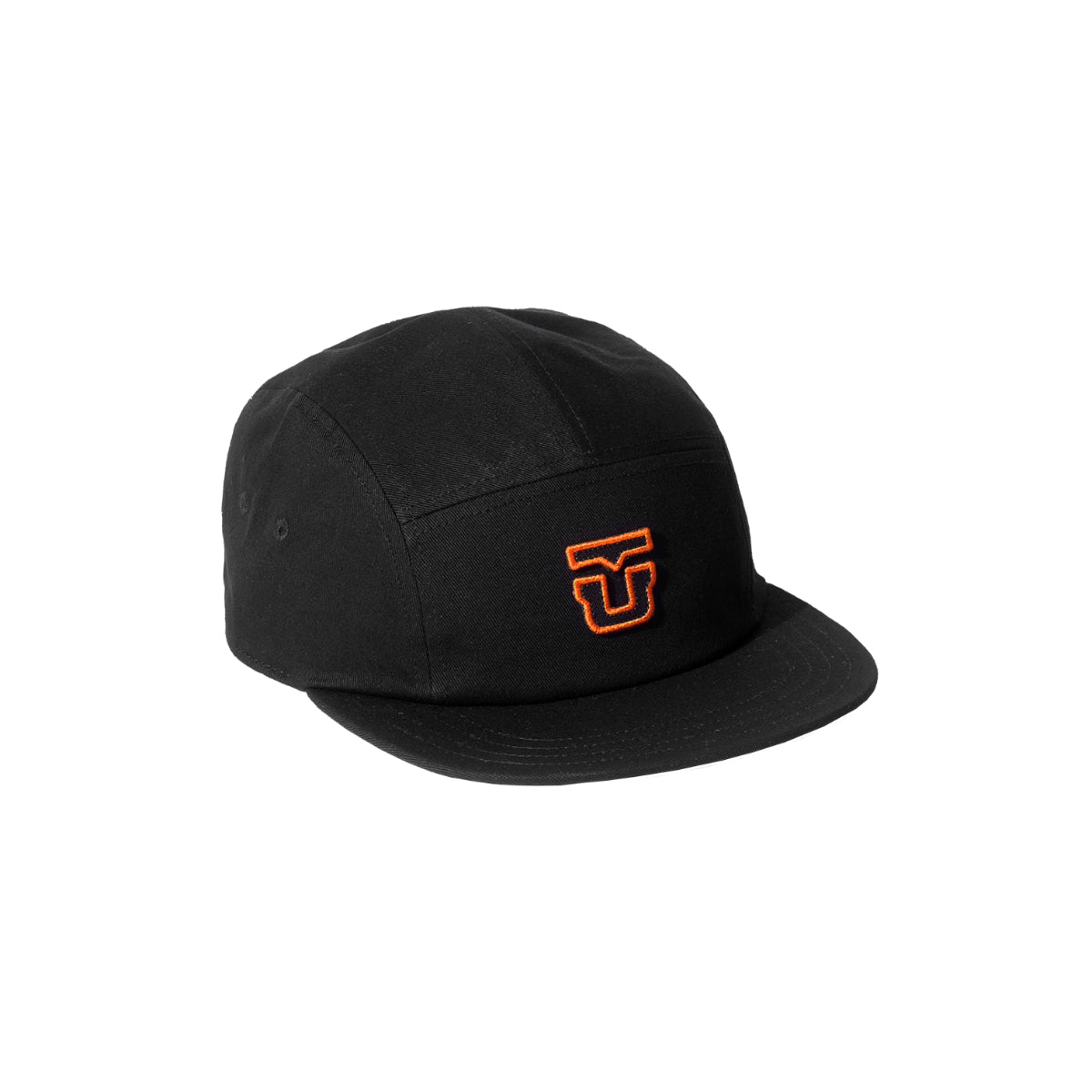 Union Binding - Unisex 5 Panel Cap - Black / Orange