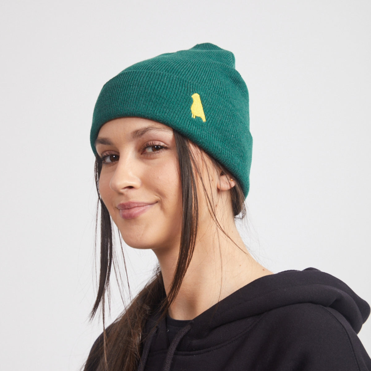 Yuki Threads - Unisex Bird Beanie - Forrest Green