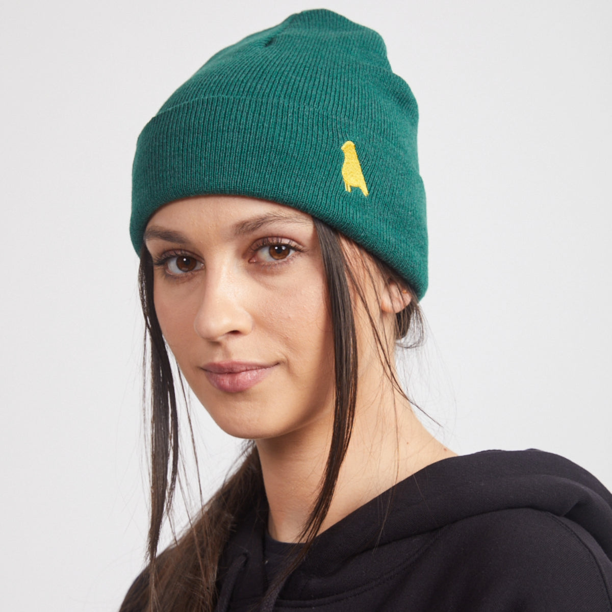 Yuki Threads - Unisex Bird Beanie - Forrest Green