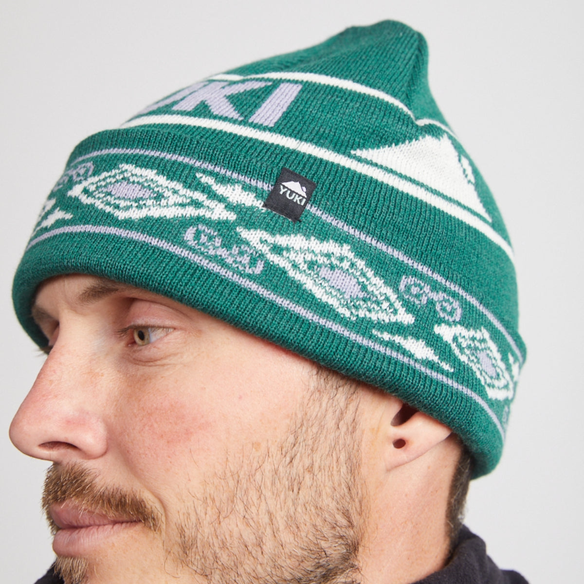 Yuki Threads - Unisex Mountain Vibes Beanie - Forrest Green
