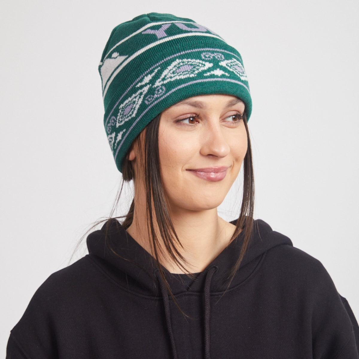 Yuki Threads - Unisex Mountain Vibes Beanie - Forrest Green