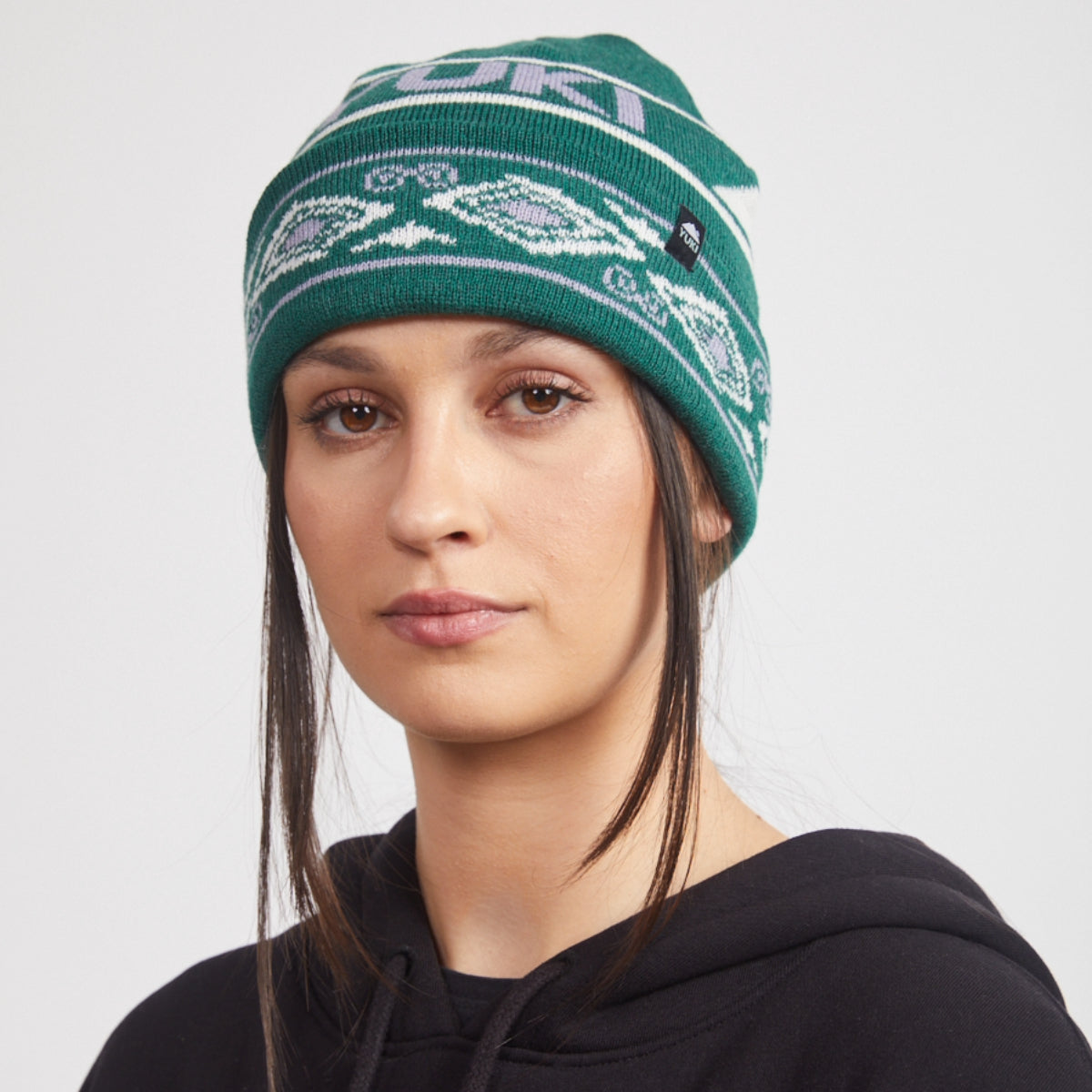 Yuki Threads - Unisex Mountain Vibes Beanie - Forrest Green