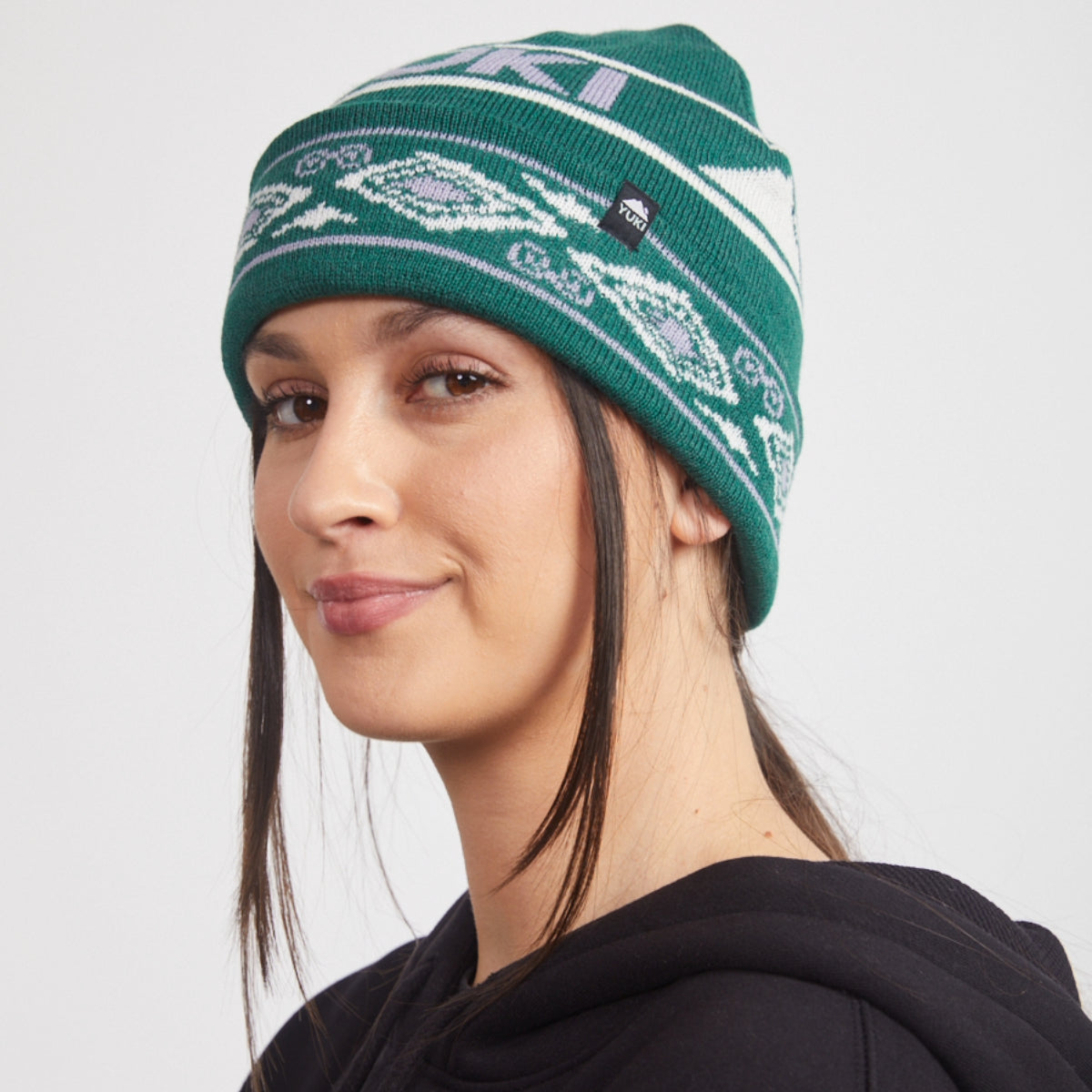 Yuki Threads - Unisex Mountain Vibes Beanie - Forrest Green
