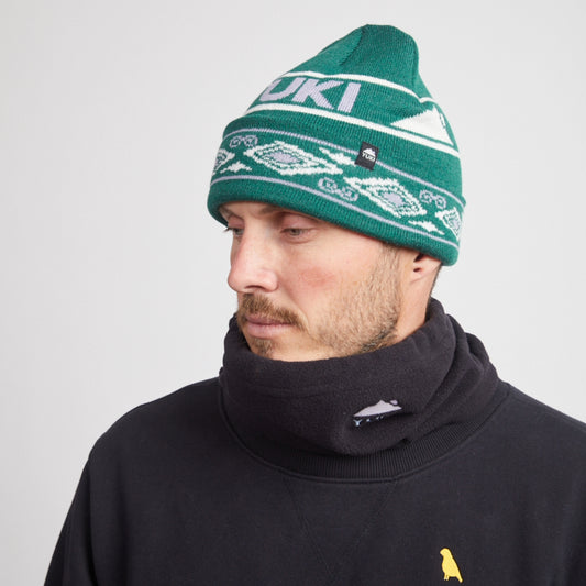 Yuki Threads - Unisex Mountain Vibes Beanie - Forrest Green