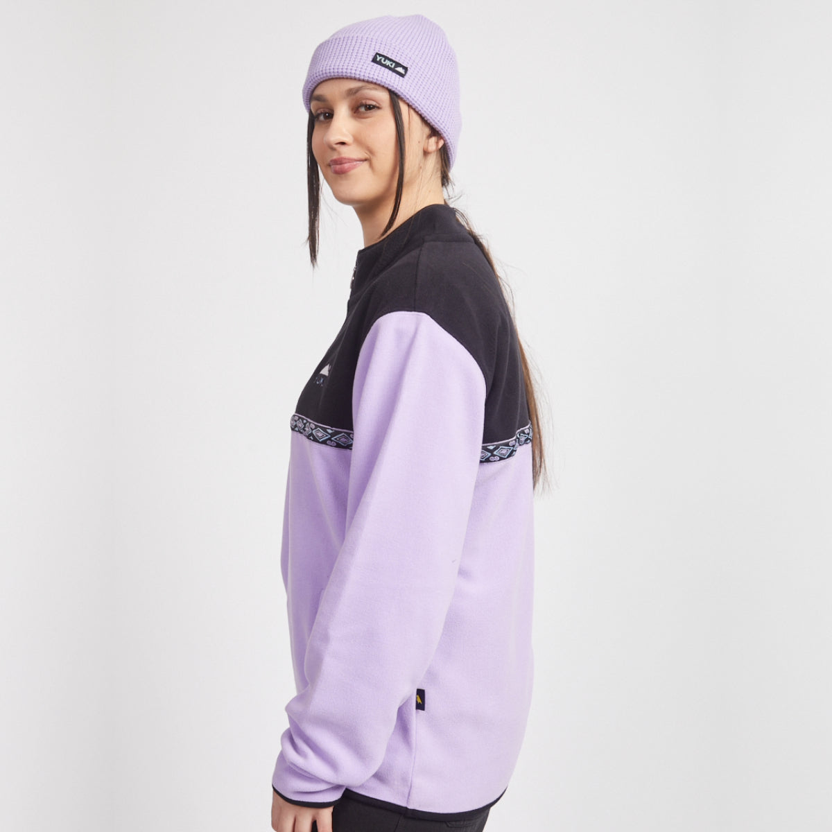 Yuki Threads - Unisex Vibes Fleece - Black / Purple Haze