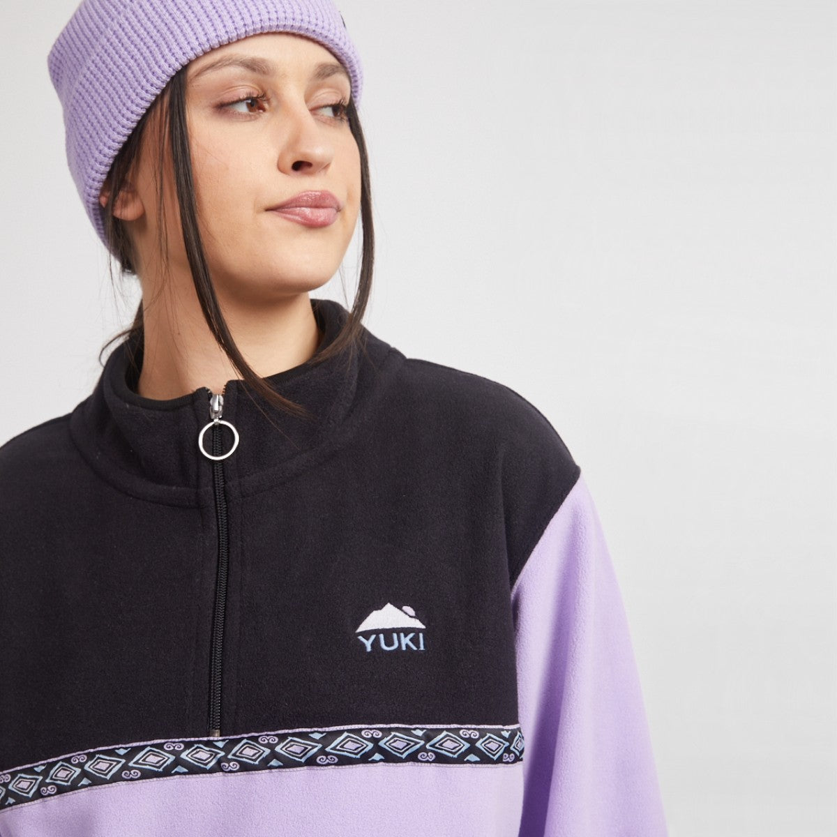 Yuki Threads - Unisex Vibes Fleece - Black / Purple Haze