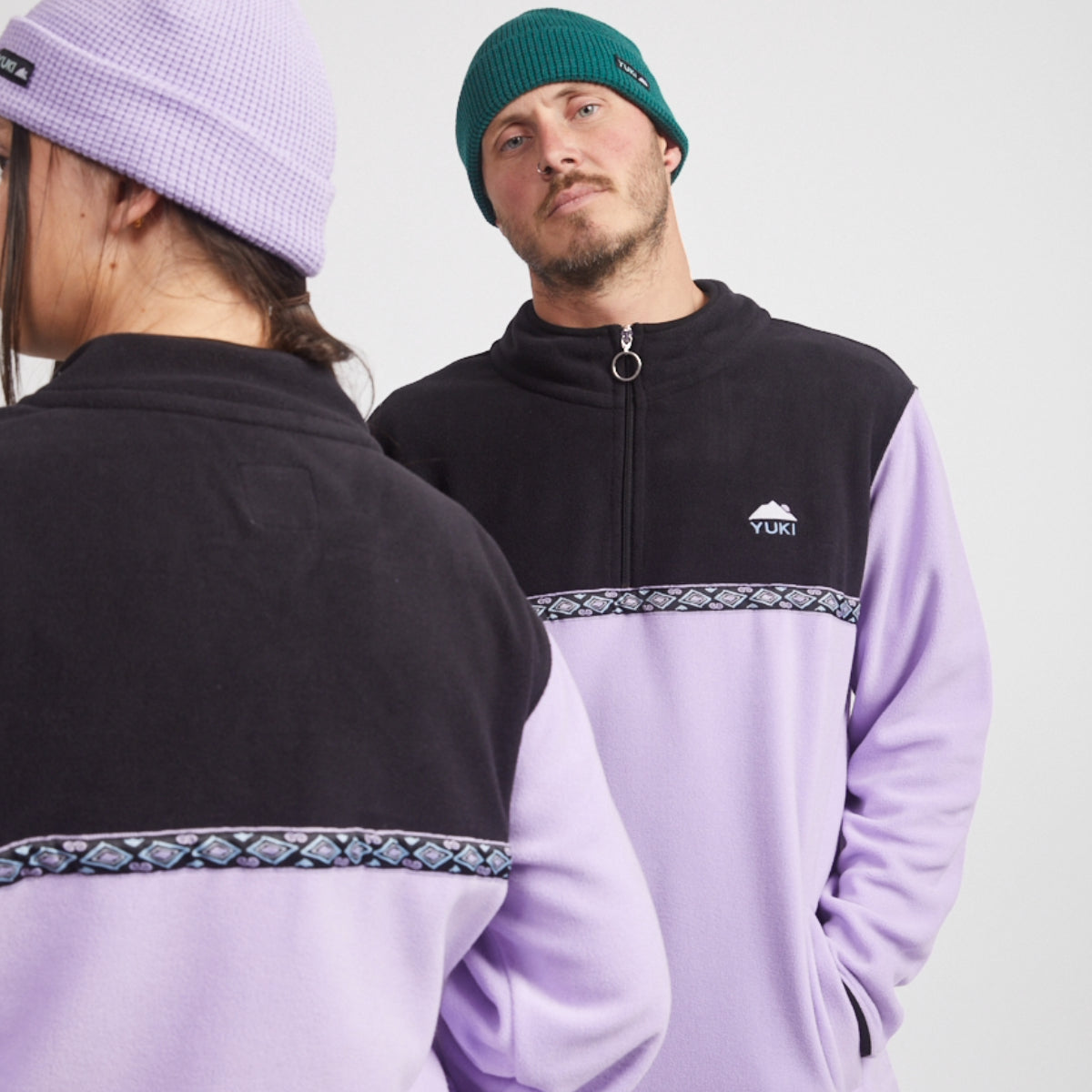 Yuki Threads - Unisex Vibes Fleece - Black / Purple Haze