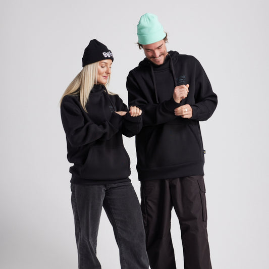 Yuki Threads - Unisex Loop Shred Hoodie - Black