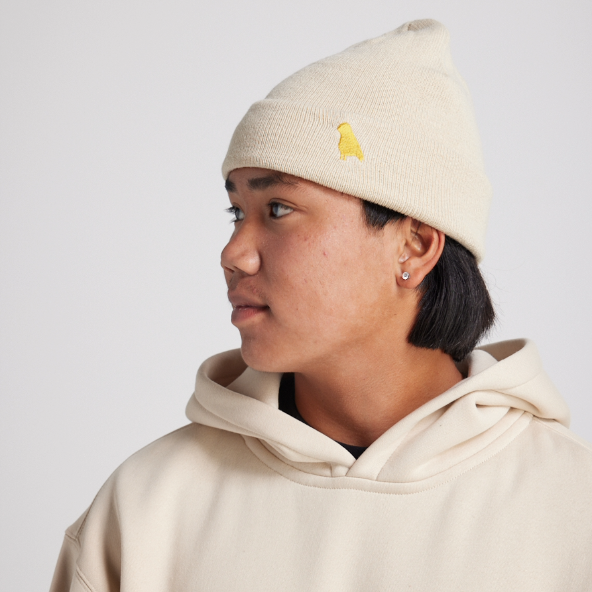 Yuki Threads (Sample) - Unisex Bird Beanie - Stone